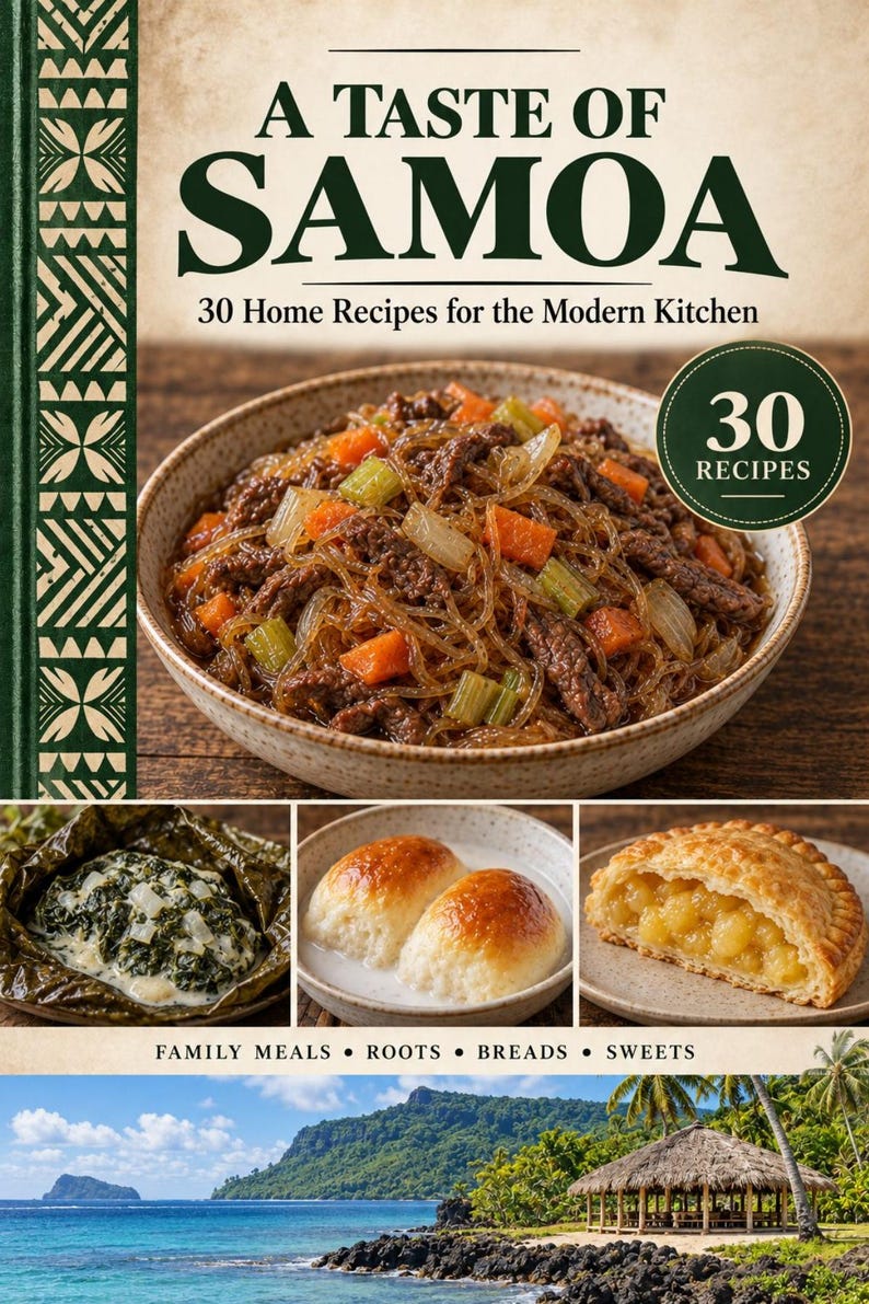 Actual cover of the A Taste of Samoa PDF cookbook.