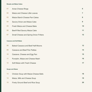 Actual PDF page 3 from A Taste of Paraguay: Contents, page 1.