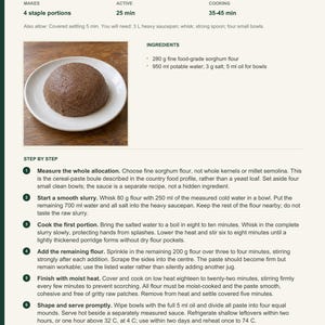 Actual PDF page 6 from A Taste of Chad: Sorghum Boule recipe page.