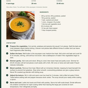 Actual PDF page 6 from A Taste of Ireland: Root-Vegetable Soup recipe page.