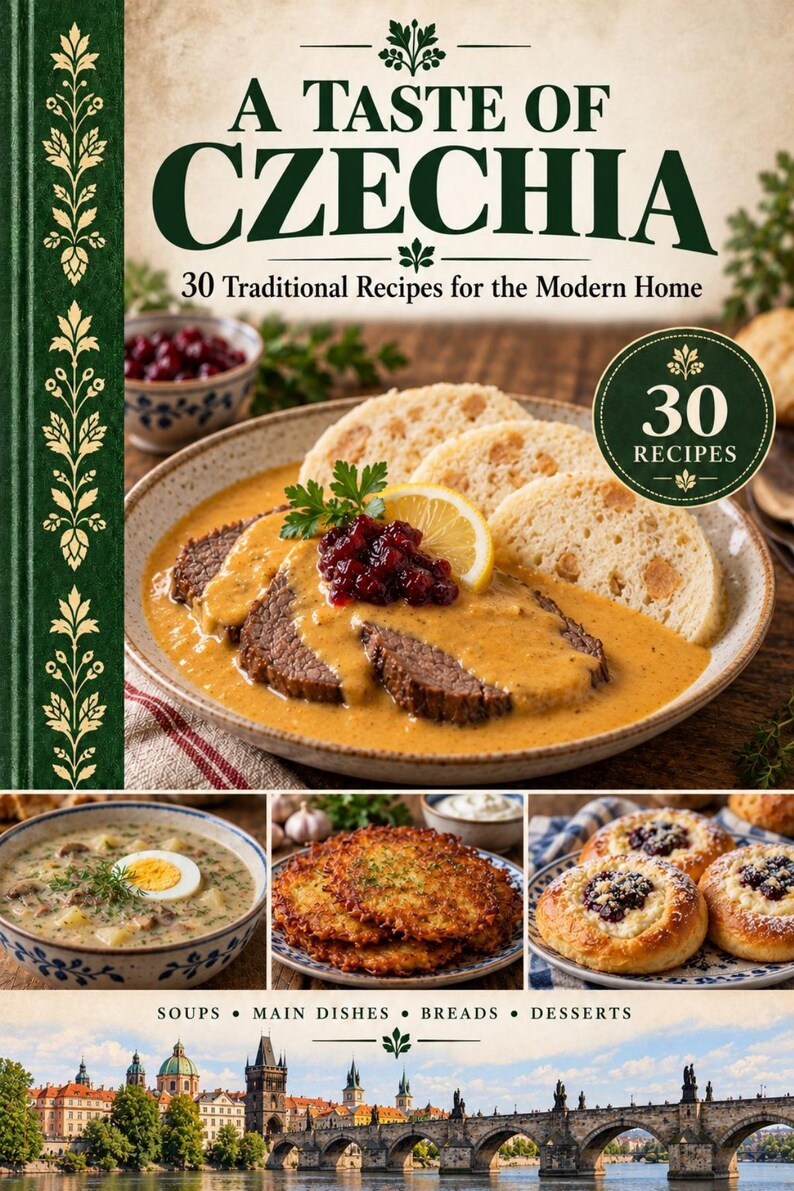 Actual cover of the A Taste of Czechia PDF cookbook.