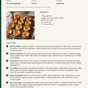 Actual PDF page 13 from A Taste of United Kingdom: Golden Yorkshire Puddings recipe page.