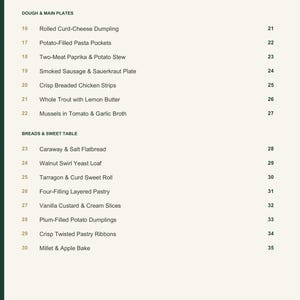 Actual PDF page 4 from A Taste of Slovenia: Contents, page 2.