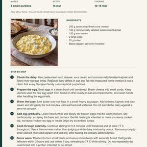 Actual PDF page 13 from A Taste of Bosnia and Herzegovina: Warm Egg & Dairy Breakfast Dip recipe page.