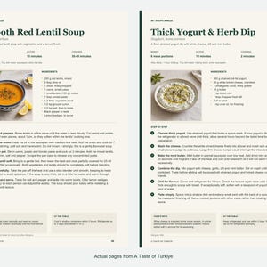 Two actual recipe pages from A Taste of Turkiye.
