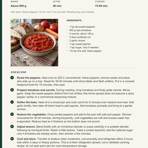 Actual PDF page 13 from A Taste of Bulgaria: Roasted Pepper & Tomato Spread recipe page.