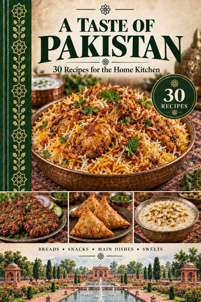 Actual cover of the A Taste of Pakistan PDF cookbook.