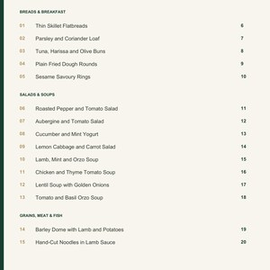 Actual PDF page 3 from A Taste of Libya: Contents, page 1.