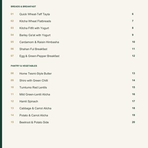 Actual PDF page 3 from A Taste of Eritrea: Contents, page 1.