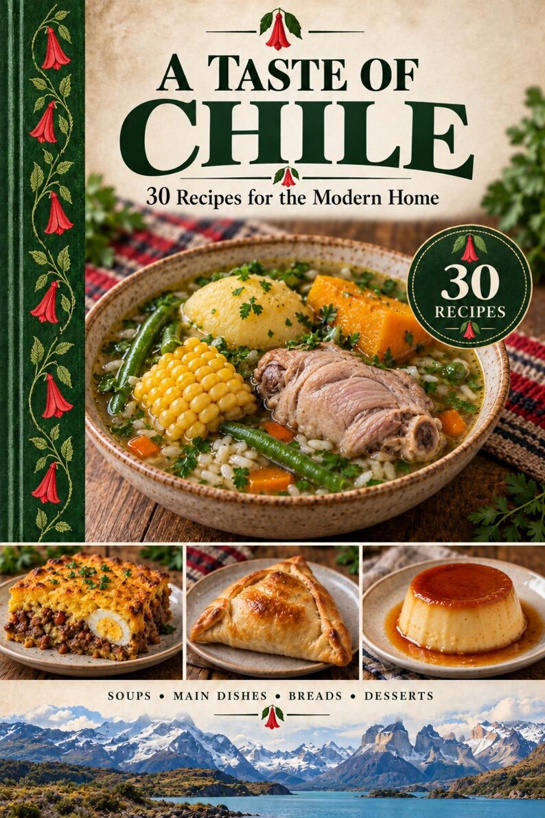 Actual cover of the A Taste of Chile PDF cookbook.