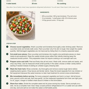 Actual PDF page 14 from A Taste of India: Kachumber recipe page.