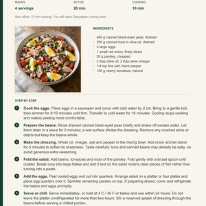 Actual PDF page 13 from A Taste of Portugal: Tuna & Black-Eyed Pea Salad recipe page.