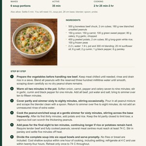 Actual PDF page 6 from A Taste of Bolivia: Sopa de Mani recipe page.