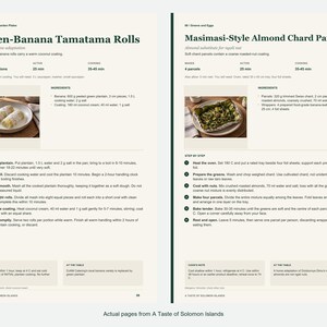 Two actual recipe pages from A Taste of Solomon Islands.