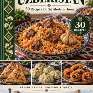 Actual cover of the A Taste of Uzbekistan PDF cookbook.