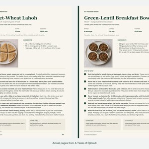 Two actual recipe pages from A Taste of Djibouti.