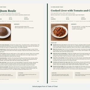 Two actual recipe pages from A Taste of Chad.