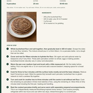 Actual PDF page 6 from A Taste of Bhutan: Plain Buckwheat Pancakes recipe page.