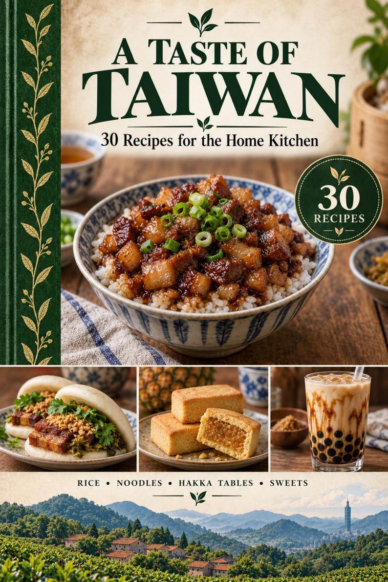 Actual cover of the A Taste of Taiwan PDF cookbook.
