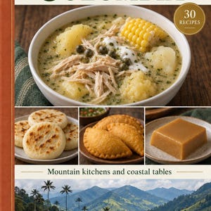 Actual cover of the A Taste of Colombia PDF cookbook.