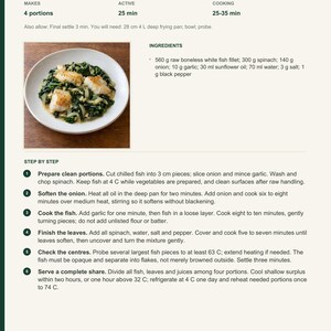 Actual PDF page 6 from A Taste of Kiribati: Fried Fish with Spinach recipe page.