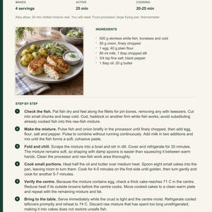 Actual PDF page 13 from A Taste of Denmark: Dill Fishcakes recipe page.