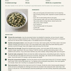 Actual PDF page 6 from A Taste of Niger: Dambou with Moringa recipe page.