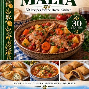 Actual cover of the A Taste of Malta PDF cookbook.