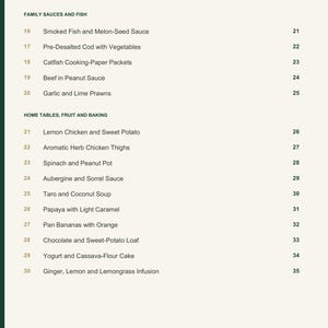 Actual PDF page 4 from A Taste of Gabon: Contents, page 2.