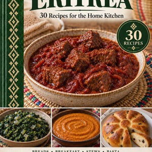 Actual cover of the A Taste of Eritrea PDF cookbook.