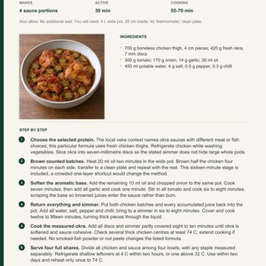 Actual PDF page 13 from A Taste of Central African Republic: Veke-Style Chicken and Fresh Okra recipe page.