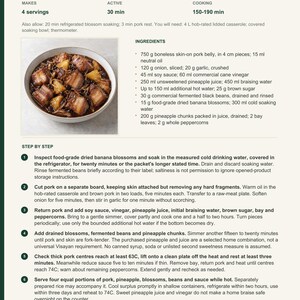 Actual PDF page 13 from A Taste of Philippines: Pork Humba with Pineapple and Black Beans recipe page.