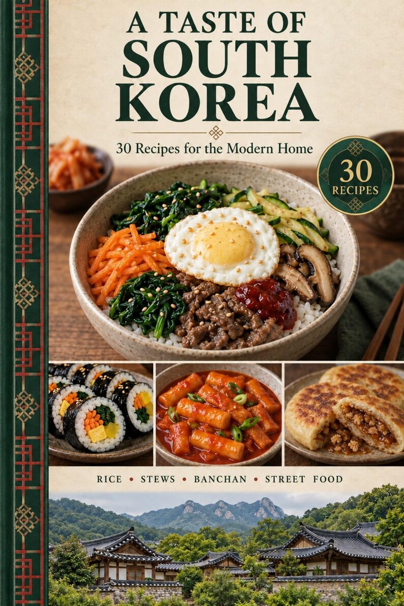 Actual cover of the A Taste of South Korea PDF cookbook.