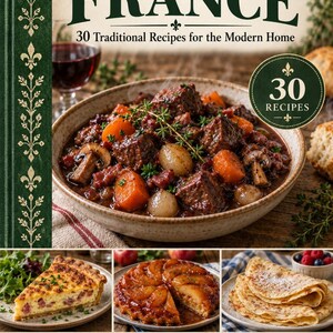 Actual cover of the A Taste of France PDF cookbook.