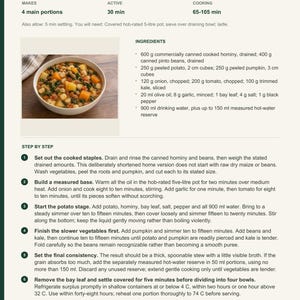 Actual PDF page 6 from A Taste of Cabo Verde: Vegetable Hominy Cachupa recipe page.