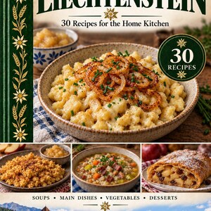 Actual cover of the A Taste of Liechtenstein PDF cookbook.