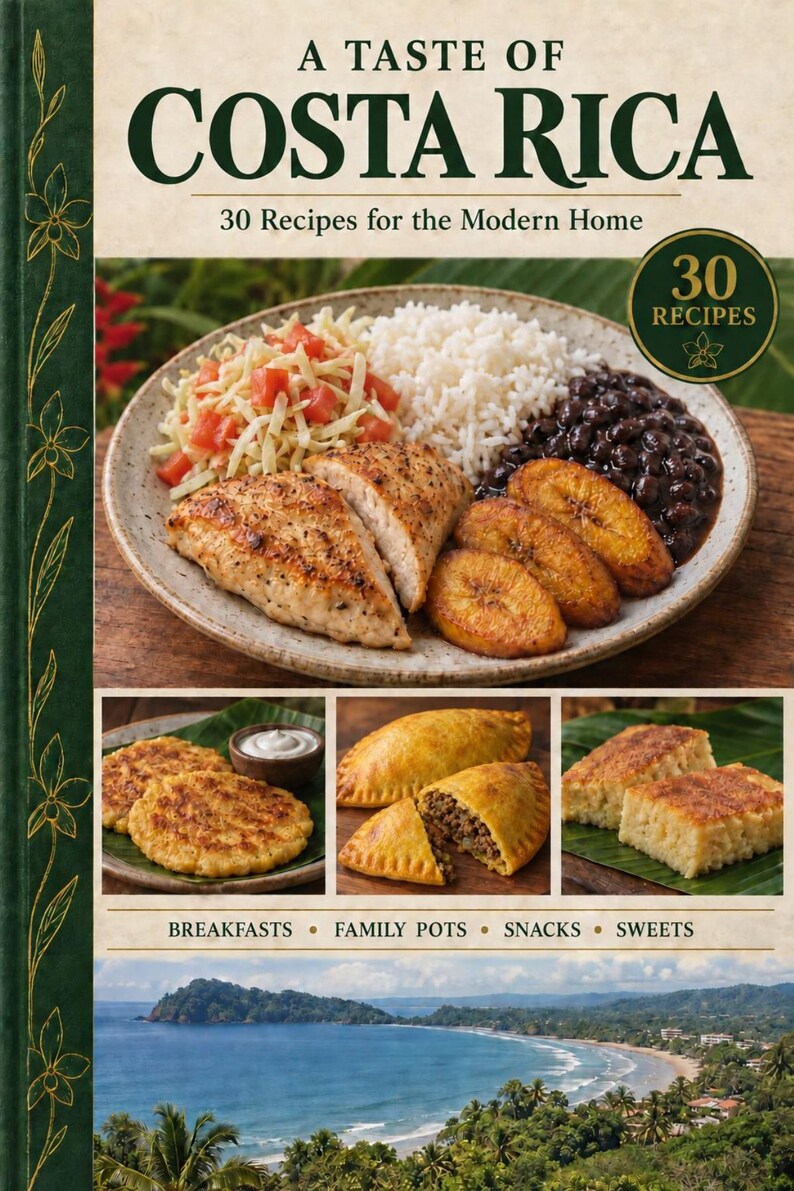 Actual cover of the A Taste of Costa Rica PDF cookbook.