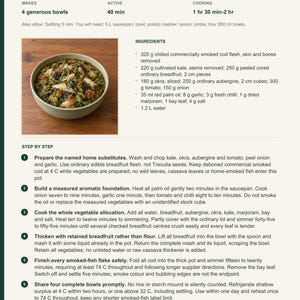 Actual PDF page 6 from A Taste of Sao Tome and Principe: Smoked Fish Calulu with Kale recipe page.