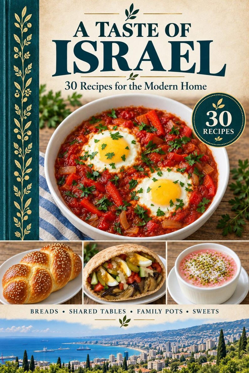 Actual cover of the A Taste of Israel PDF cookbook.