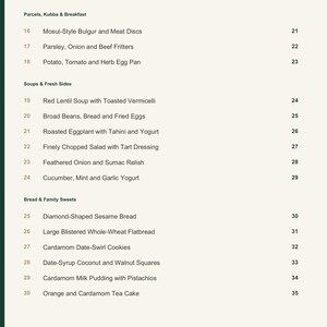 Actual PDF page 4 from A Taste of Iraq: Contents, page 2.