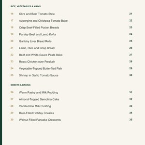 Actual PDF page 4 from A Taste of Egypt: Contents, page 2.