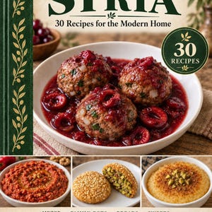 Actual cover of the A Taste of Syria PDF cookbook.