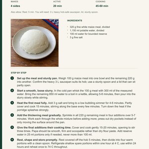 Actual PDF page 6 from A Taste of Lesotho: Plain White-Maize Papa recipe page.