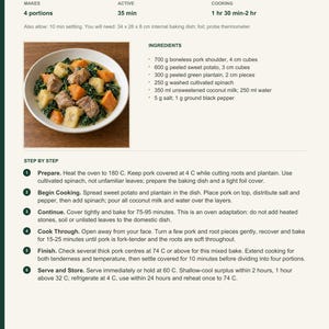 Actual PDF page 6 from A Taste of Papua New Guinea: Covered Pork and Kaukau Bake recipe page.