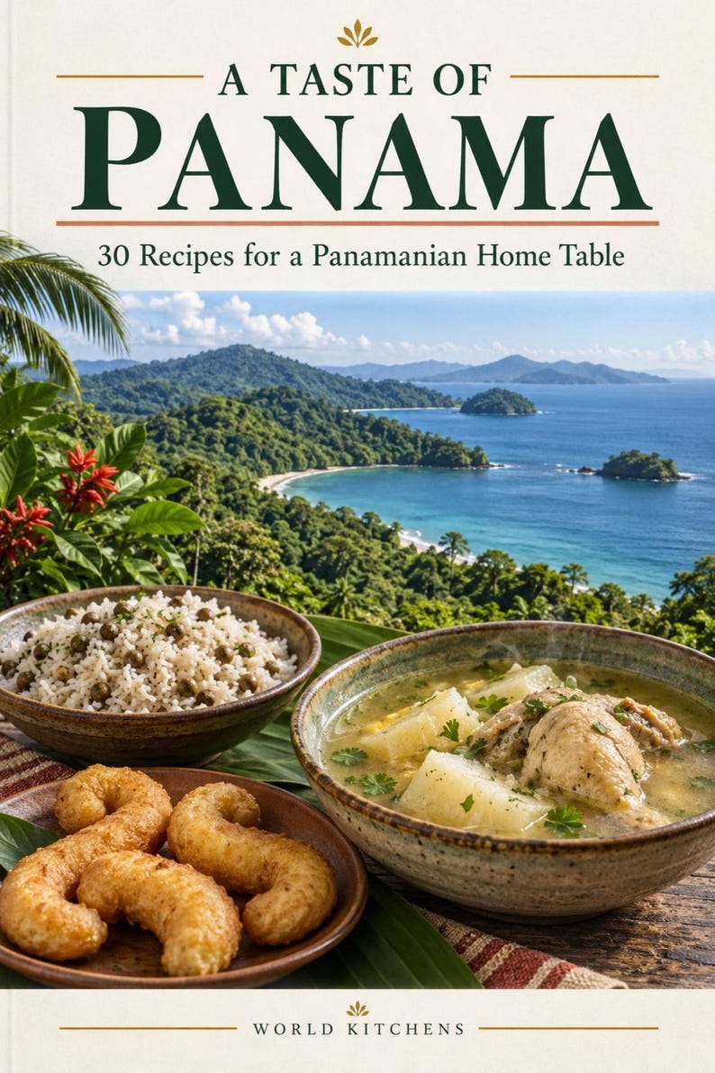 Actual cover of the A Taste of Panama PDF cookbook.