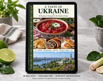 Ukraine Cookbook PDF - 30 Recipes, English Digital Download