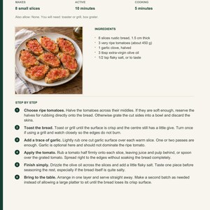 Actual PDF page 10 from A Taste of Spain: Tomato-Rubbed Bread recipe page.