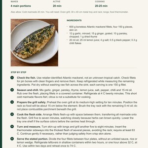 Actual PDF page 6 from A Taste of Seychelles: Mackerel with Creole Herbs recipe page.