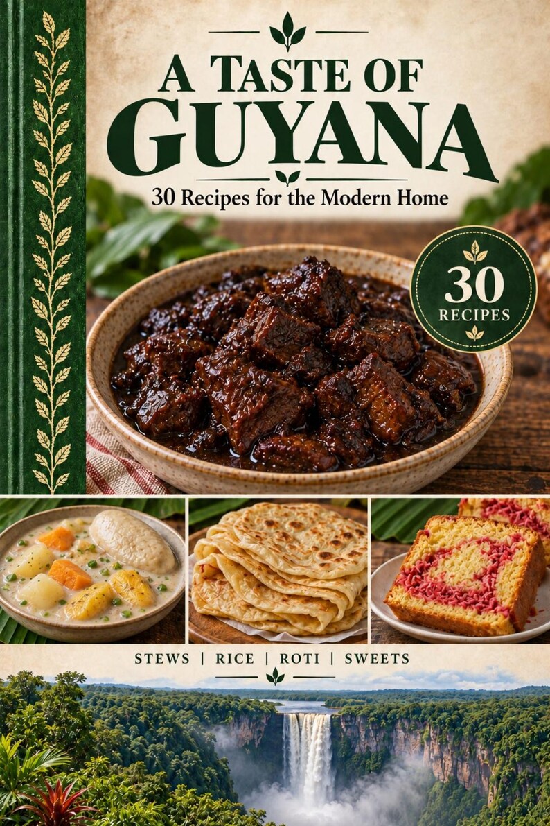Actual cover of the A Taste of Guyana PDF cookbook.