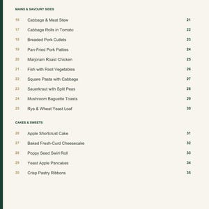 Actual PDF page 4 from A Taste of Poland: Contents, page 2.